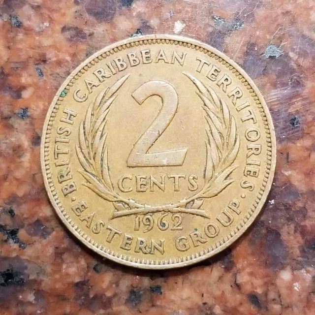 1962 British Caribbean Territories 2 Cents Coin - #B2191