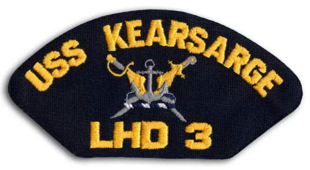 US Navy LHD-3 USS Kearsarge Landing Helicopter Dock Ship Cap Patch Iron-On (b)