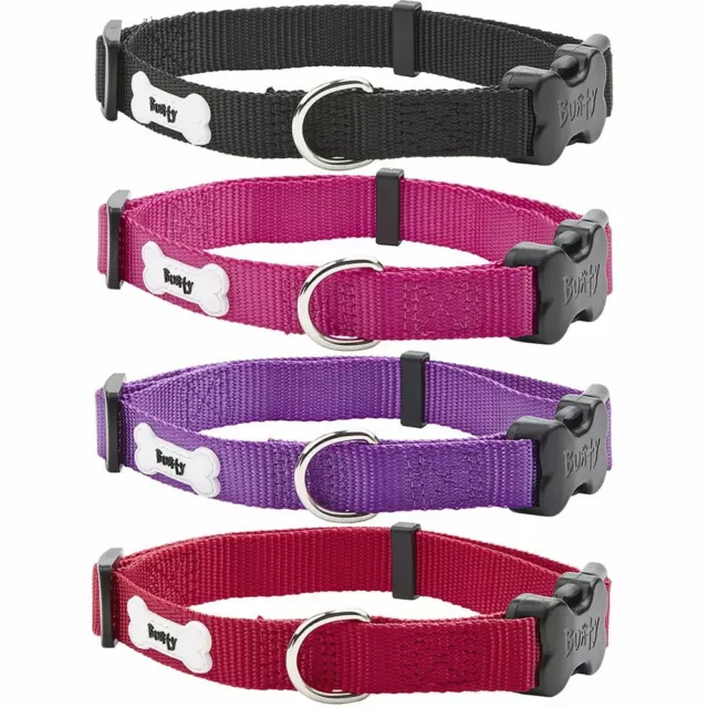 Adjustable Soft Strong Fabric Dog Puppy Pet Collar with Buckle and Clip for Lead