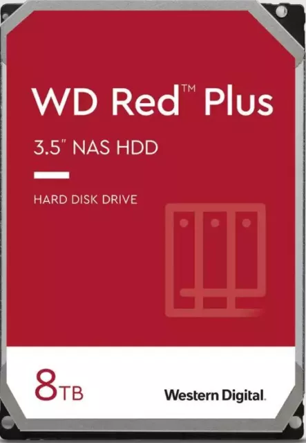 Western Digital WD Red Plus 8TB 3.5" NAS HDD SATA WD80EFPX  215MB/s  5640 RPM...
