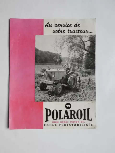 MA21 Publicité POLAROIL Huiles POLADIESEL pour Tracteur IH SFV Fiat Hanomag Ford