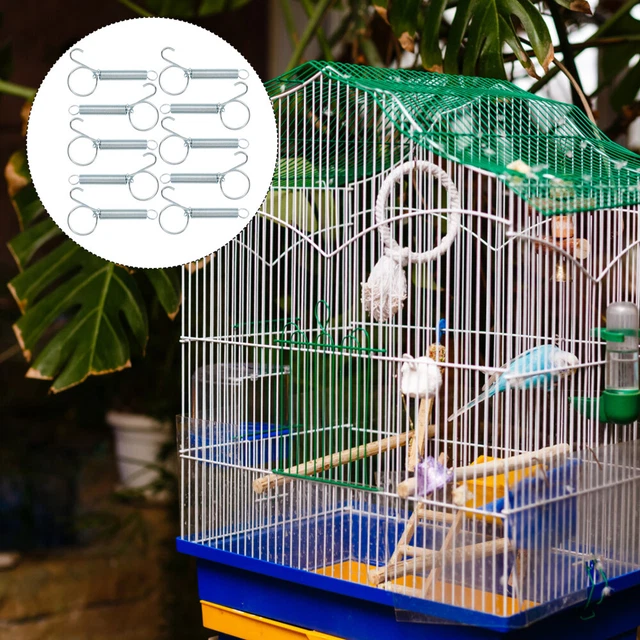 10 pz gancio a molla per porta gabbia acciaio inossidabile gabbia per animali gabbia per quaglie argento