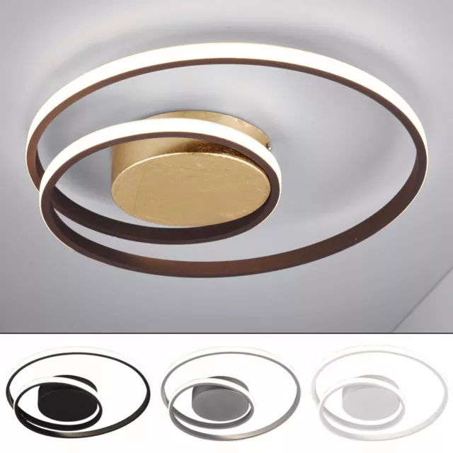 Luxus LED Decken Ring Lampe Wohn Zimmer Beleuchtung Switch Dimmer Leuchte rost