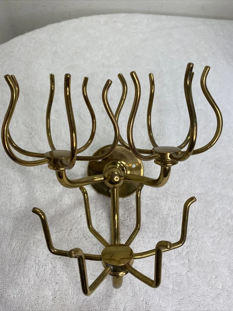 Antique BRASS DOUBLE CUP HOLDER And Soap Dish BATHROOM HARDWARE S. STERNAU & CO. 2