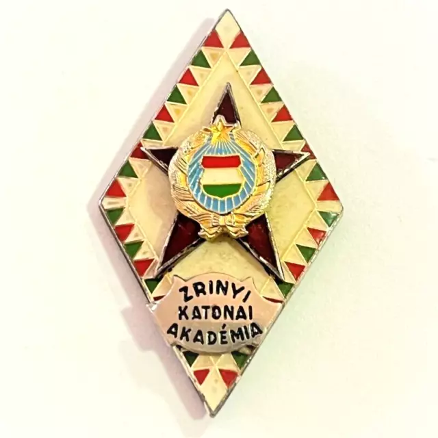 People's Republic Of Hungary. Zrinyi Military Academy Badge  (Hun Badge 38)