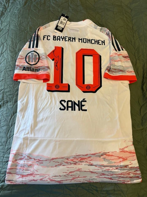 FC BAYERN MÜNCHEN SANE 10 Away 2025-26 Adidas Trikot SIGNIERT NEU L FCB ...