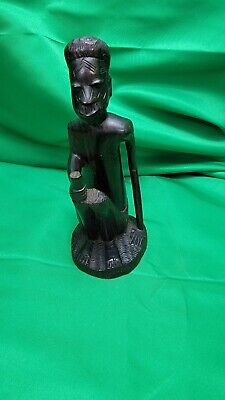 Vintage Ebony Carved Wood African tribal  Figurine
