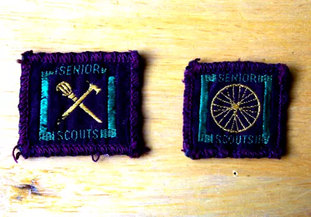 Vintage Boy Scout Pre 1967 ---"Senior Scout" Proficiency Badges X 2
