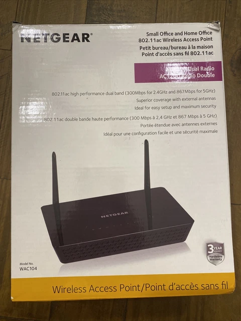 NETGEAR Wireless Desktop Access Point (WAC104) - WiFi 5 Dual-Band AC1200