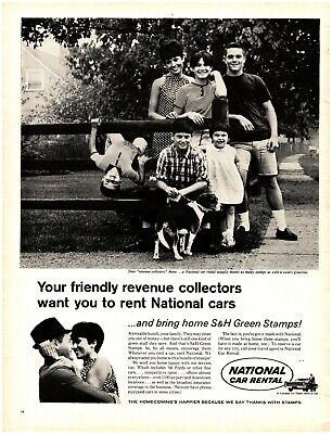 1966 National Car Rental Vintage Print Ad Your Friendly Revenue Collectors