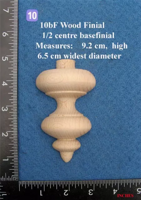 *Single centre of base 1/2  Clock / furniture Finial Style 10BF