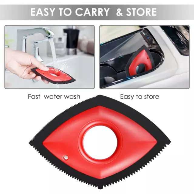 B# Mini Pet Hair Remover - Dog Cat Fur Removal Brush Car Hair Detailer (Red)