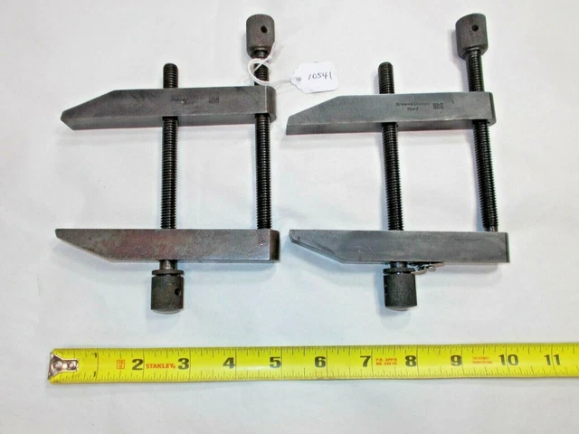 BROWN & SHARPE Lot of (2) Vintage No. 754-F Machinist Parallel Clamps, USA