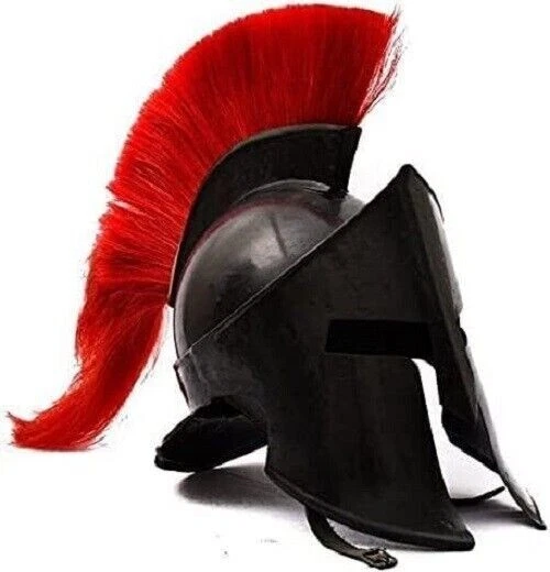 Medieval Great Greek King Leonidas Antique Black Finish Spartan 300 Movie Helmet