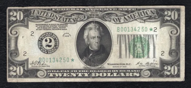Fr. 2050-B* 1928 $20 *Star* Frn Federal Reserve Note New York, Ny Very Fine