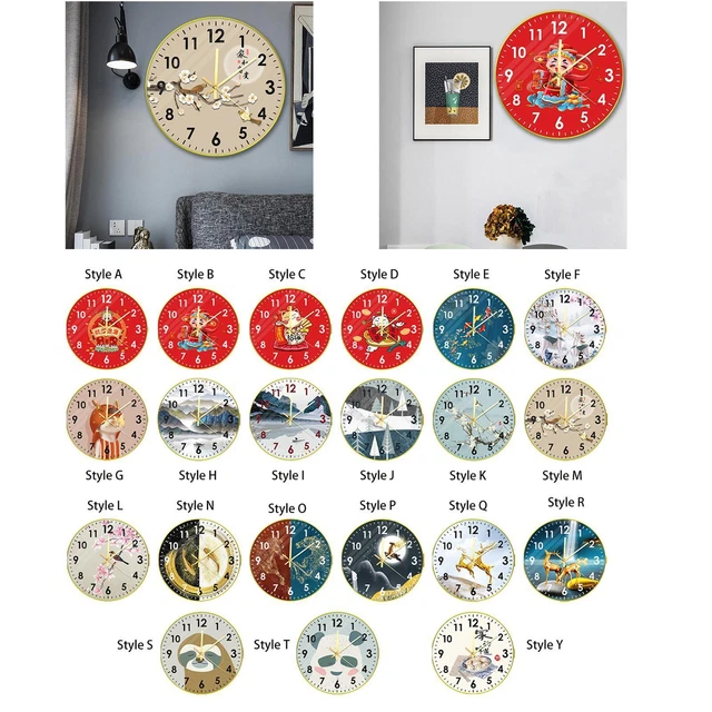 Horloge murale Simple 12 pouces mouvement silencieux grand affichage numérique