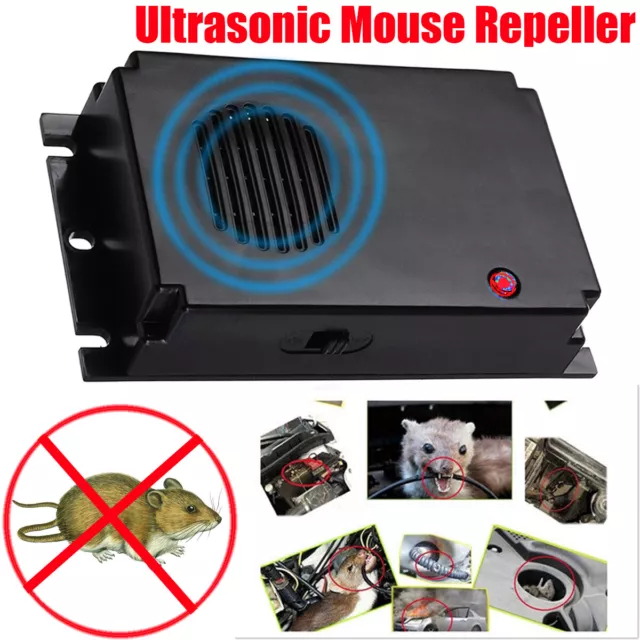 Ultrasonic Mouse Repeller Rat Rodent Pest Animal Deterrent For Car Vehicle Home