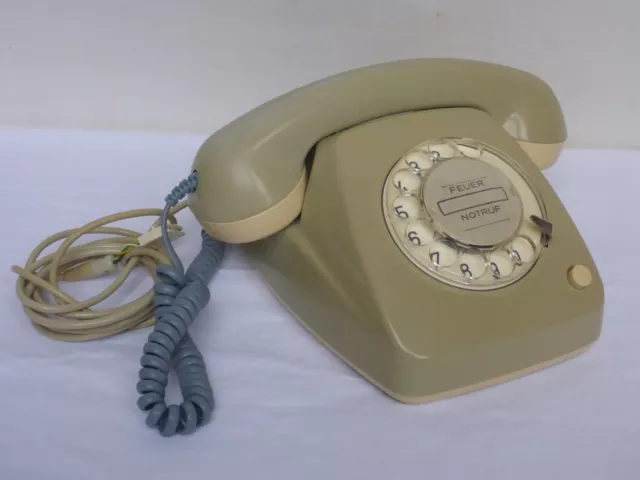 Old 70s Grey Plastic Dial Phone