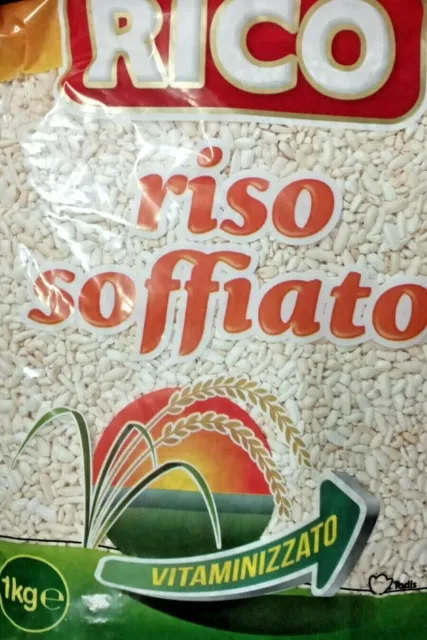 RISO SOFFIATO PER CANI GATTI ADULTI CIBO SECCO SNACK CON VITAMINE CANE GATTO 1Kg