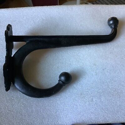 New Large Vintage Cast Iron Clothes Hook Wall Mount Coat Hanger 12 Inches Long