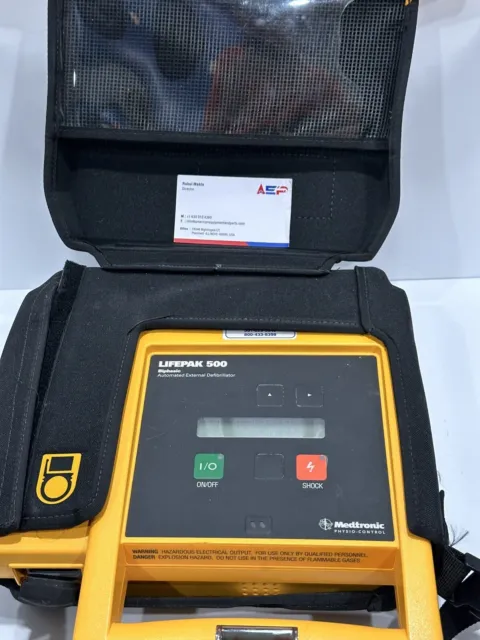 Lifepak 500 Biphasic Automated External Defibrillator W/ Case