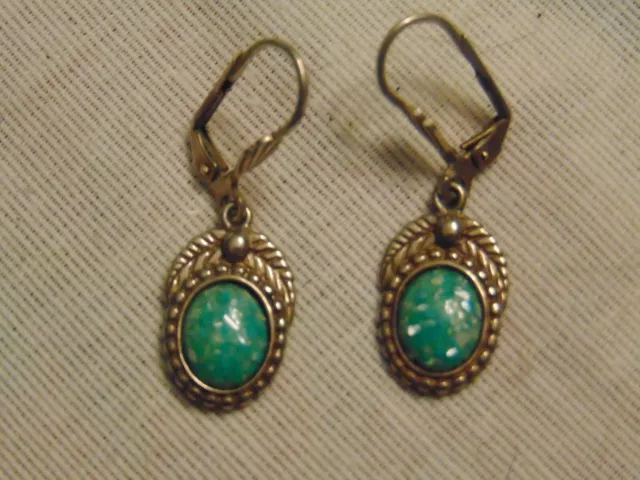 Carolyn Pollack CARLISLE DANGLE EARRINGS Pierced Sterling Silver GEMSTONE