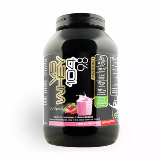 Net Integratori VB Whey 104 9.8 900 gr Proteine isolate Fior di fragola