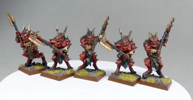 Figurines Warhammer Old World Chaos - Khorne Bloodletter Sanguinaire Diaz Axe - Métal OOP