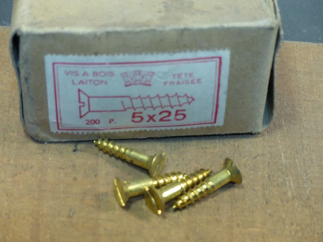 Lot de 20 boulons tête fraisée laiton, L.30.0 x Diam.3 mm STANDERS