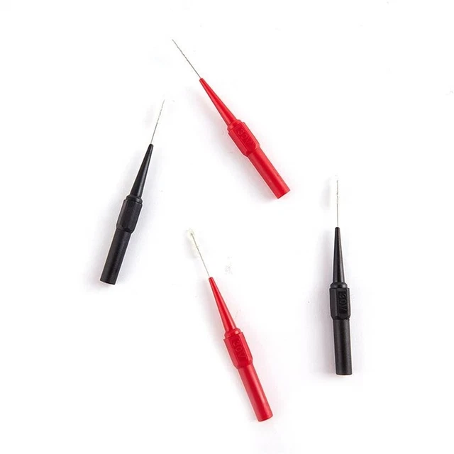 Sonda di prova sonda di punta manutenzione auto multimetro ago piercing rosso/nero