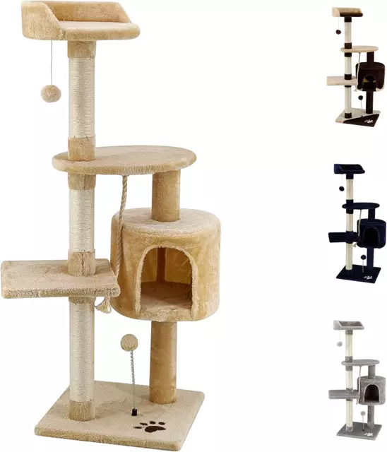 TIRAGRAFFI per GATTO ALTO 112 CM PARCO GIOCO GIOCHI GRAFFIATOIO SISAL CUCCIA