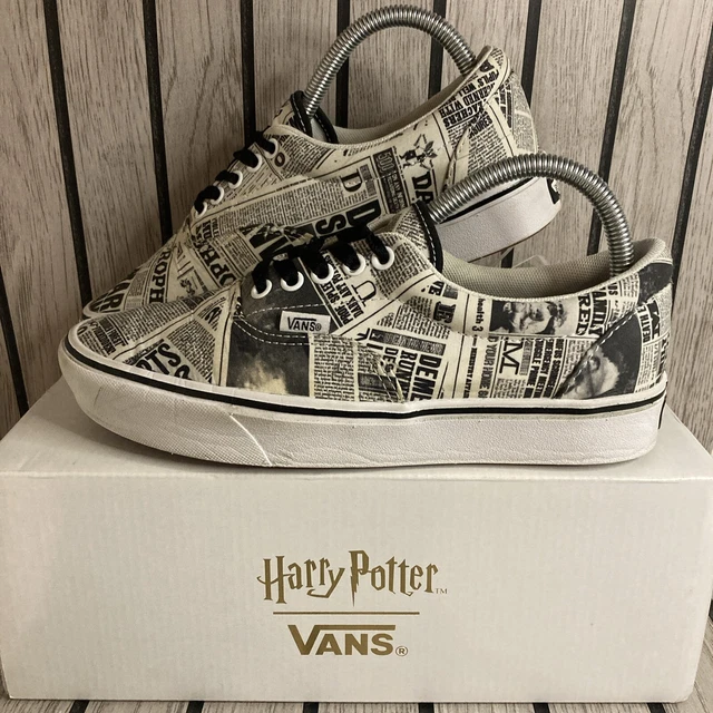 VANS HARRY POTTER Daily Prophet Newspaper Shoes U.K. Size 6 Comfy Cush Era Pumps 39.99 PicClick UK