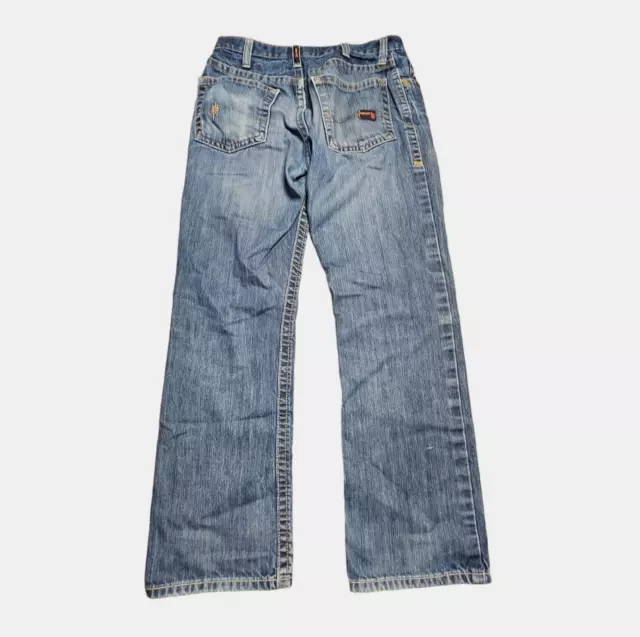 ARIAT WORK FR Low Rise M4 Boot Cut Jeans Mens Blue Denim Cotton Size 32 ...