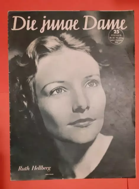 DIE JUNGE DAME - Nr. 44, 1938 - Ruth Hellberg,  Fusspflege, Wolfg. Liebeneiner