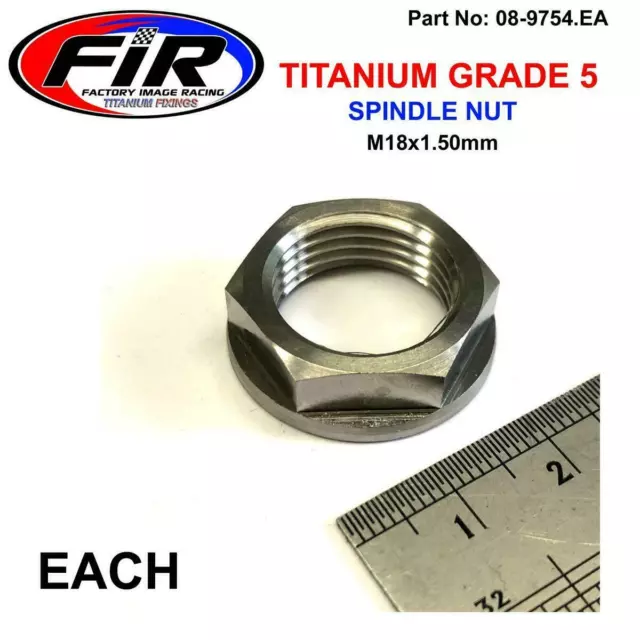 Titanium Front Wheel Axle Spindle Nut M18X1.50Mm Suzuki Rm125 1996-2008