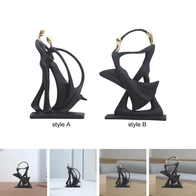 Figurines de couple dansant, statues abstraites, collection d'art moderne,