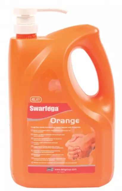 Deb Swarfega Orange 4 Litre Pump Top  - Heavy Duty Hand Cleaner