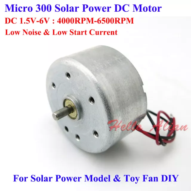 DC 1.5V-6V 3V 6V Micro 300 Solar Motor Small Micro Round Motor for Fan CD Player