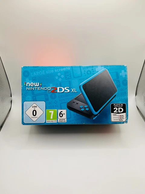 Console New Nintendo 2DS XL en Boite Noire Black Bleue Blue 4gb Chargeur