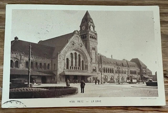 CPA 1941 METZ 57 la Gare - MOSELLE - animated sepia card La Swan - AK POSTCARD 2