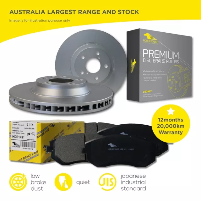 Rear Brake Pads and Disc Rotors set for Holden ASTRA TS AH SRI TURBO 01-10