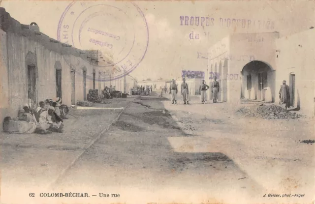 CPA ALGERIE  COLOMB BECHAR UNE RUE  (affranchissement militaire