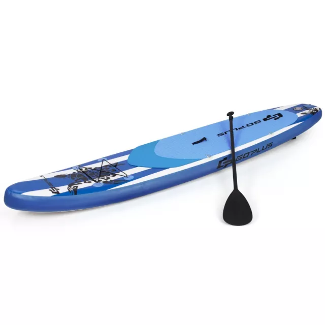Stand Up Paddle Board Gonflable en PVC avec Pagaie Réglable de 160-210cm Pompe