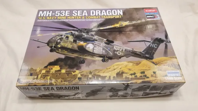 Academy 1:48 MH-53E Sea Dragon US Navy Helicopter Plastic Model Kit - 12703