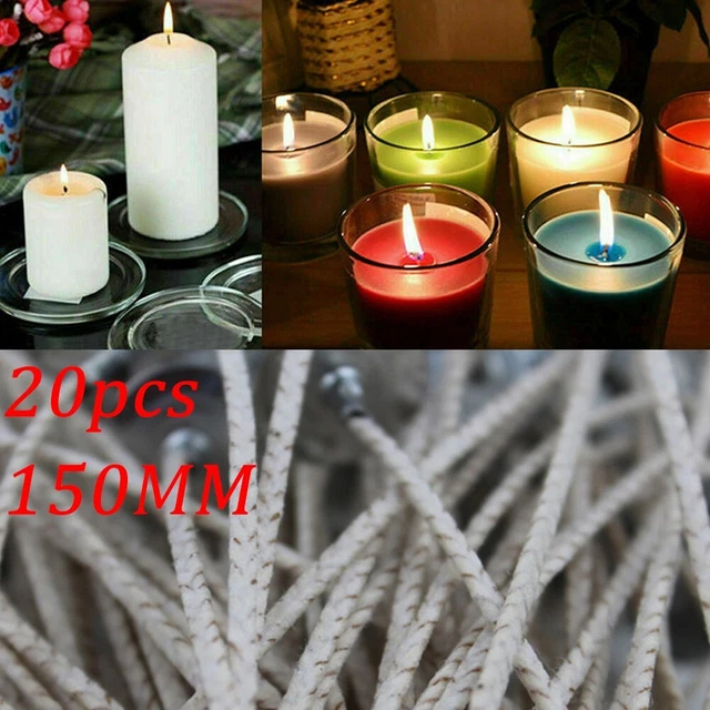 Hilo de algodón dique de velas 10/20 piezas 150 mm hilo de flores prefabricado