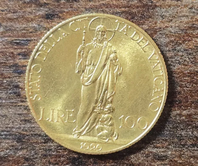 Vatikan Vaticano 100 Lire Gold 1929 - Papst Pius XI rar
