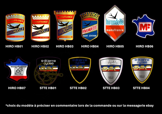 Cycling Equipment Sporting Goods STICKERS vélo MANUFRANCE HIRONDELLE période 4 m