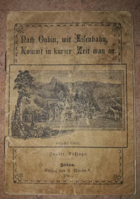 BAHNHOF OYBIN Gedicht Mundart Verlag Zittau 1891
