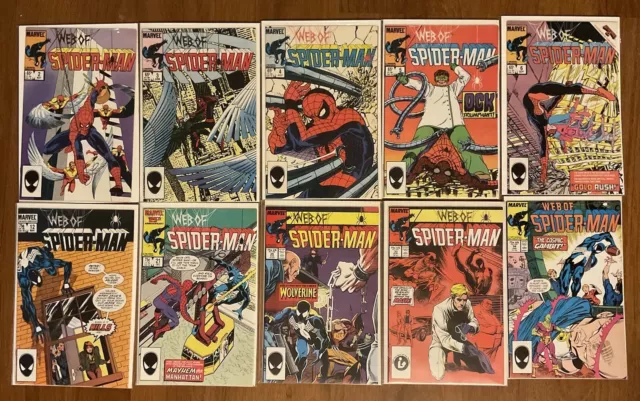Web of Spider-Man comic lot 2-6, 12, 21, 29, 30, 34