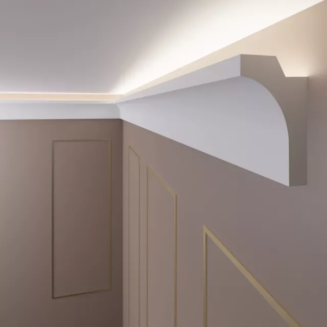 15 METROS LED Moldura Blanco de Estuco para Iluminación Indirecta XPS OL-20  EUR 112,05 - PicClick ES